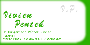 vivien pentek business card